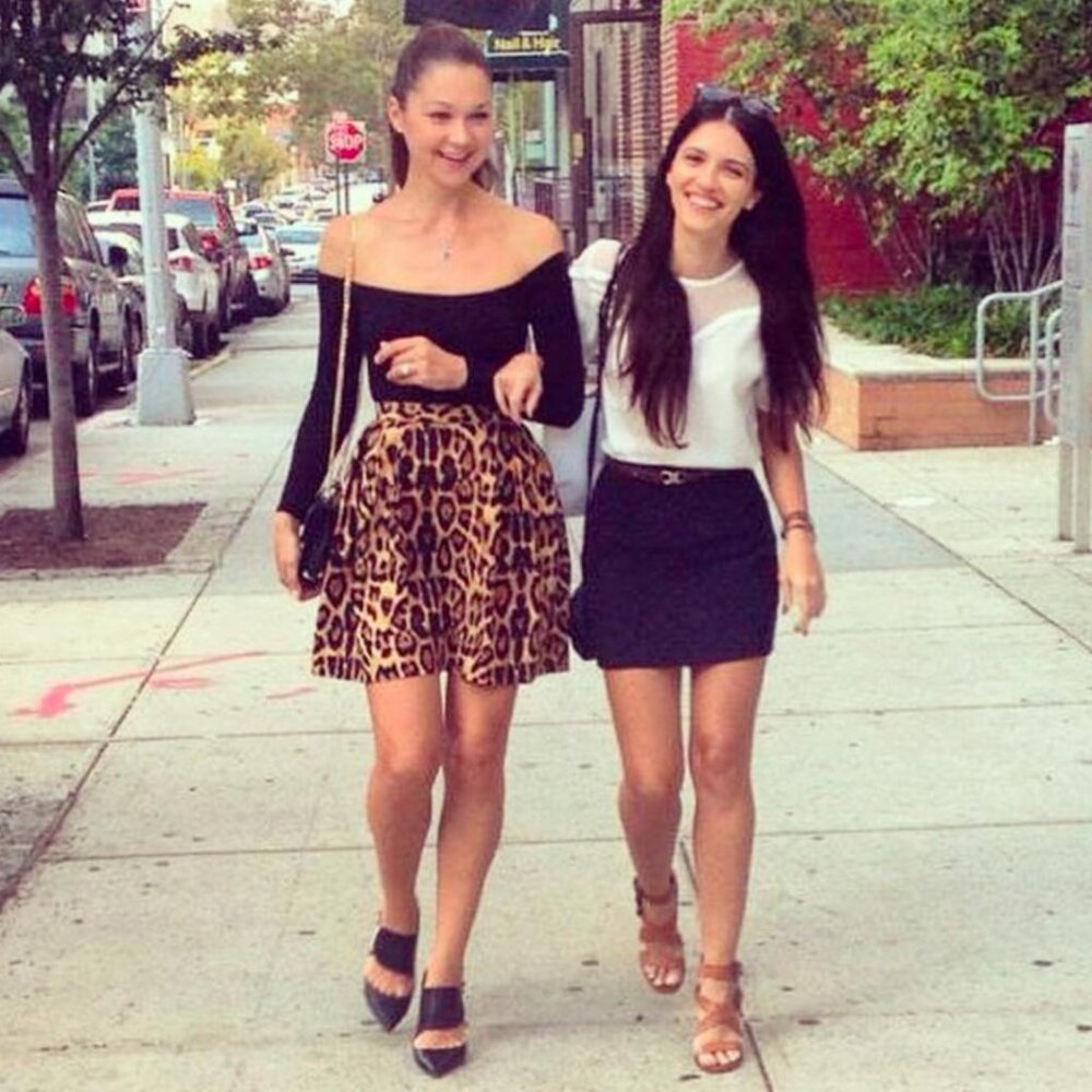 Pink Tartan cheetah print skirt